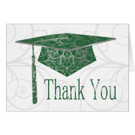 Grönt och Silver Blommigt Cap OBS Kort