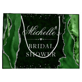 Grönt och Silver Glitter Agate Möhippa