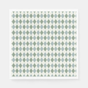 Grönt och smak Argyle Mönster-Elegant - mångsidig Pappersservett