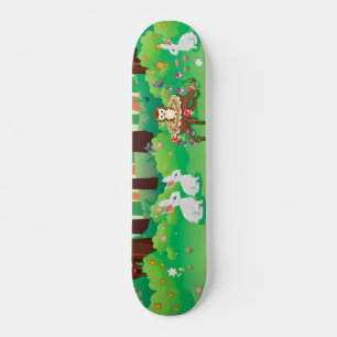 Grönt och söta djur mini skateboard bräda 18,5 cm