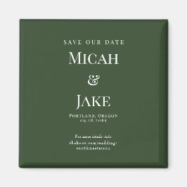 Grönt och Spara i Bröllop - enkel dag Magnet