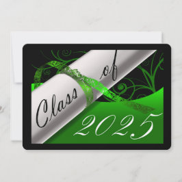 Grönt och Studenten Inbjudningar