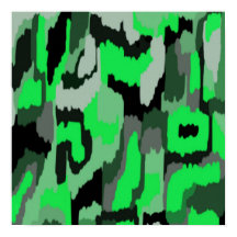 Grönt och svart Abstrakt