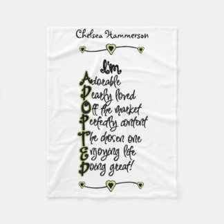 Grönt och svart adopterad ullfilt fleecefilt