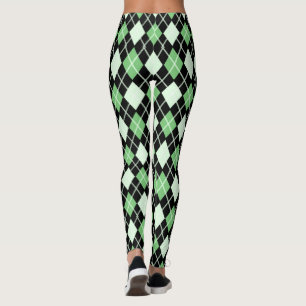 Grönt och svart bensin leggings
