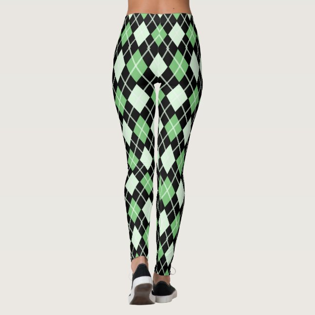 Grönt och svart bensin leggings (Baksida)