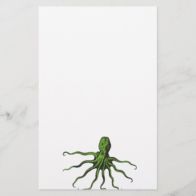 Grönt och svart bläckfisk (Framsida)