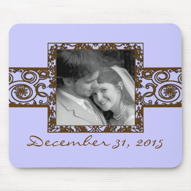 Grönt och svart Blommigt Musmatta (Framsidan)