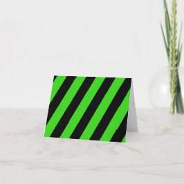 Grönt och svart diagonal rand mönster kort