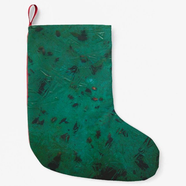 Grönt och svart färg liten julstrumpa (Framsidan)