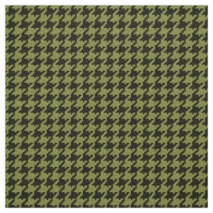 Grönt och svart Houndstooth geometriskt mönster Tyg