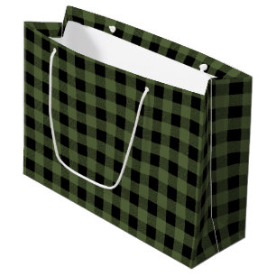 Grönt och svart Lumberjack-pålägg, gift-påse, glan