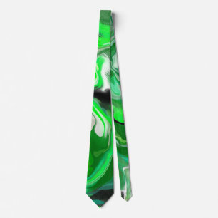 Grönt och svart marble Digital Fluid Art Slips