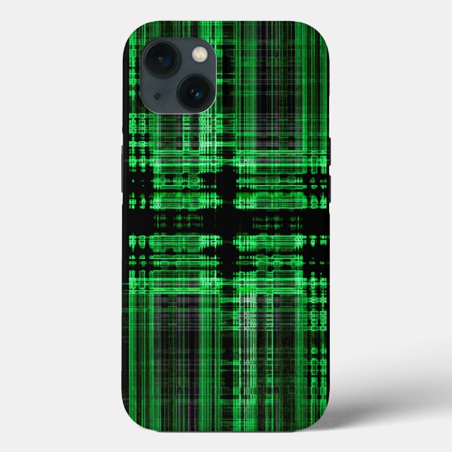 Grönt och svart matris mönster Fodral-Mate iPhone  (Baksida)