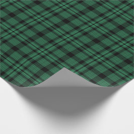 Grönt och svart plädmönster presentpapper