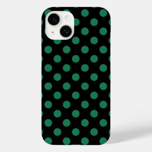 Grönt och svart polka dots