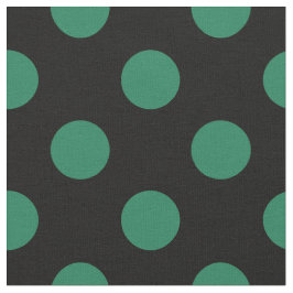 Grönt och svart polka dots tyg
