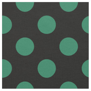 Grönt och svart polka dots tyg