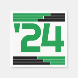 Grönt och svart Pub, klass "24 Grad Party" Pappersservett