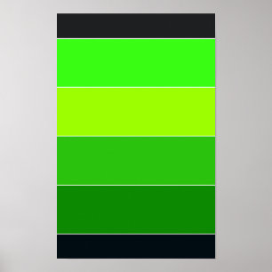 Grönt och svart Rand Poster