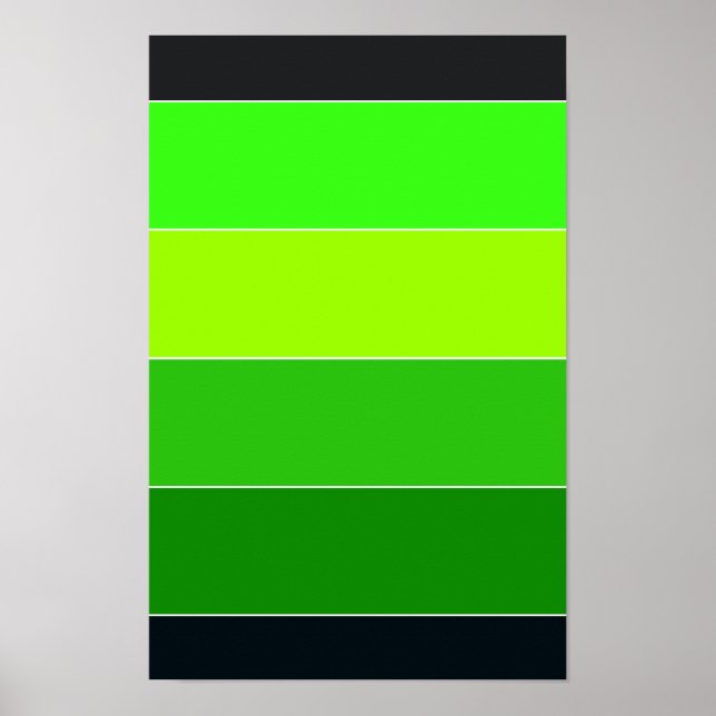 Grönt och svart Rand Poster (Framsidan)