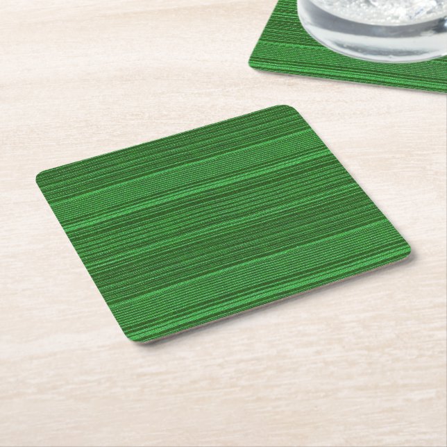 grönt och svart rand underlägg papper kvadrat (Vinklad)