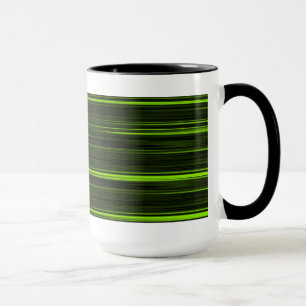 Grönt och svart reflektor mugg