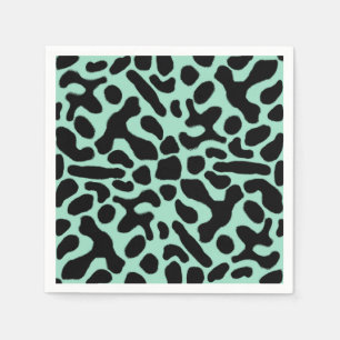 Grönt och svartpunktsgroda pappersservett