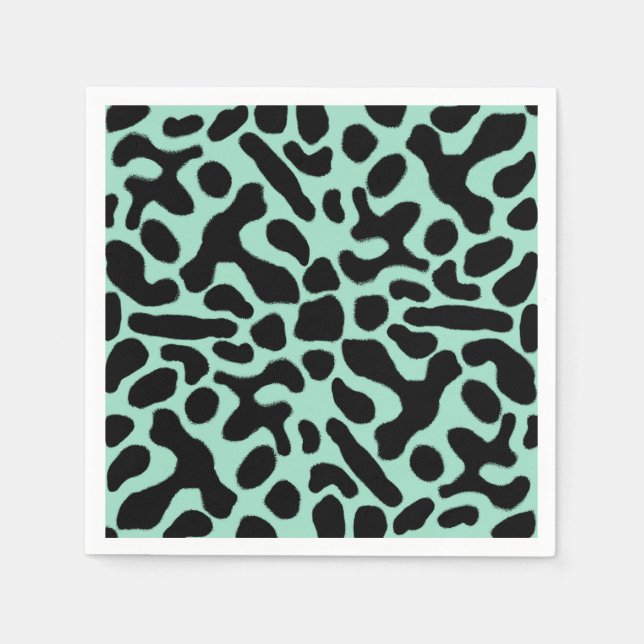 Grönt och svartpunktsgroda pappersservett (Framsidan)