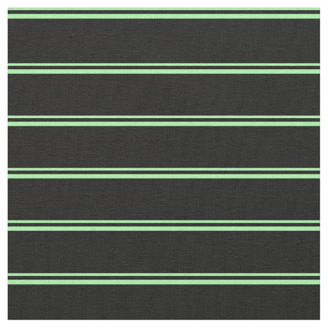 Grönt och Svartvit/stripe Mönster Tyg (Närbild)