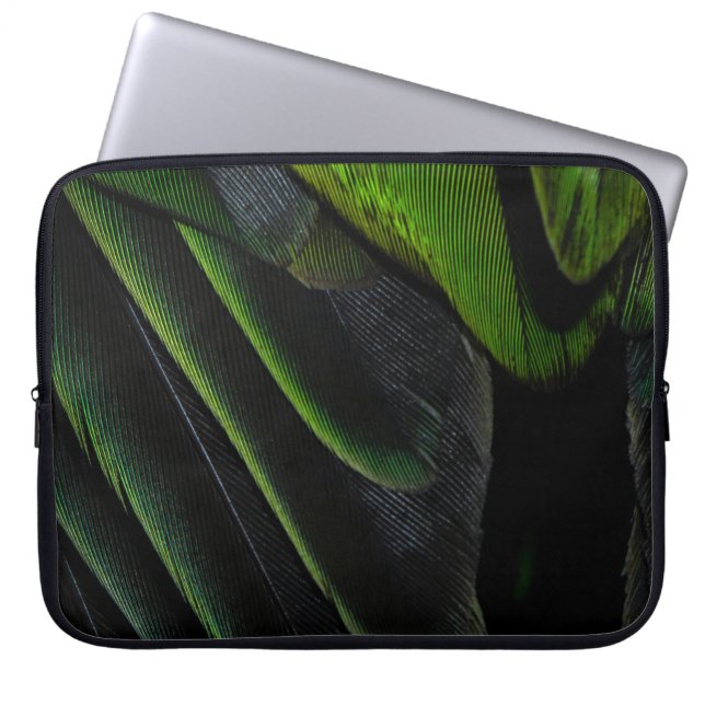 Grönt- och svartvitt laptop fodral (Framsidan)