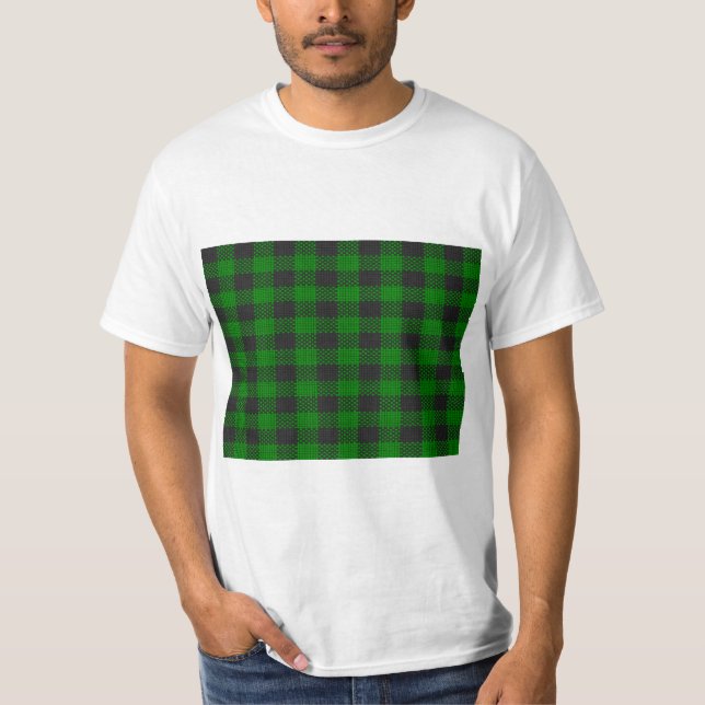 Grönt och svartvitt t shirt (Framsida)