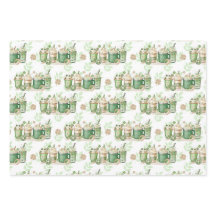 GRÖNT OCH TAN IRLÄNDSKA DRYCKER OCH DONUTER