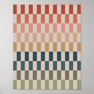 Grönt och Terracotta Rand Poster