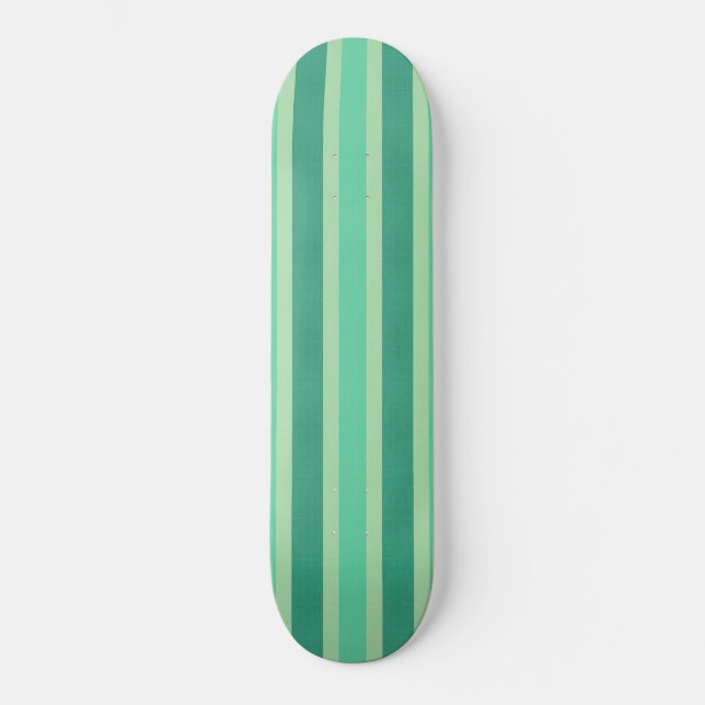 Grönt och turkos Rand Mini Skateboard Bräda 18,5 Cm (Framsida)