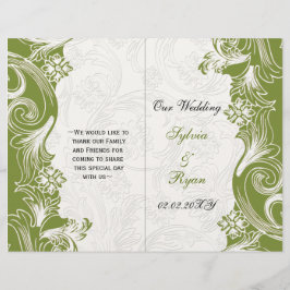 Grönt och vit Blommigt Vår bröllop