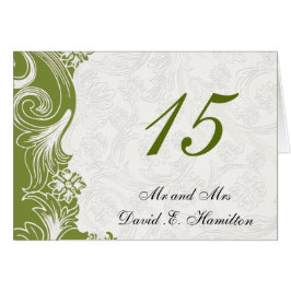 Grönt och vit Blommigt Vår bröllop OBS Kort