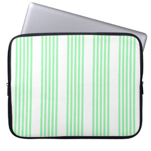 Grönt och vit fem rand mönster laptop fodral