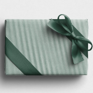 Grönt och vit helgdag med enkel strimlad jul presentpapper