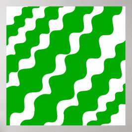 Grönt och vit lutning vinkarare mönster poster