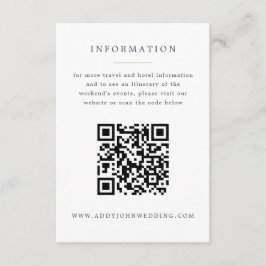 Grönt och vit och Hydrangea - information Tilläggskort