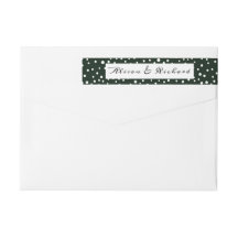 Grönt och vit polarprick mönster bröllop