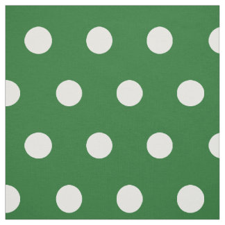 Grönt och vit polkadot mönster DIY hobbyvävnad Tyg