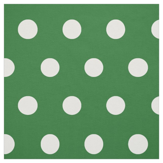Grönt och vit polkadot mönster DIY hobbyvävnad Tyg (Provkarta)