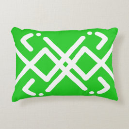 Grönt och vit Sha 1 Prydnadskudde