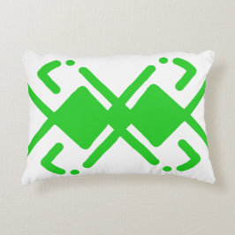 Grönt och vit Sha 1 Prydnadskudde