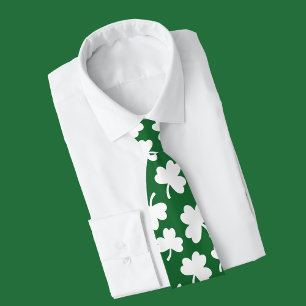 Grönt och vit Shamrock Irish St. Patricks Day Slips