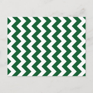 Grönt och vit Zigzag Vykort