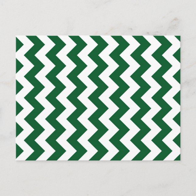 Grönt och vit Zigzag Vykort (Framsida)
