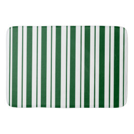 Grönt och Vita Candy cane Rand Badrumsmatta